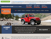 Tablet Screenshot of goldenautoclinic.com